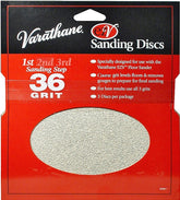 Varathane 203930 Sanding Disc, 7 in Dia, 36 Grit, Coarse